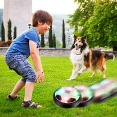 Netscroll Interaktív játék kutyáknak, csúszó korong fényeffektekkel kutyáknak, korong alakú labda háziállatok mozgatásához, GlidingDisk