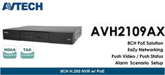 Avtech Kamerakészlet 1x NVR AVH1109 és 4x 2MPX IP Dome kamera DGM2203ASVSEP + 4x UTP kábel 1x RJ45 - 1x RJ45 Cat5e 15m!
