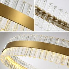 MONAKO gyönyörű arany LED csillár kristályokkal Ø80 cm 11520