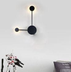 Fekete geometrikus fali lámpa Dots-Dots HydePark LED spotlámpa