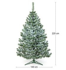 nabbi karácsonyfa Christee 10 220 cm - zöld/fehér