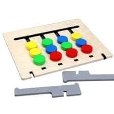 Netscroll Fa kirakós játék a logikai gondolkodás fejlesztésére (36 feladat), 18 kártya, formák és színek megismerése, motoros készségek fejlesztése, CombinationGame