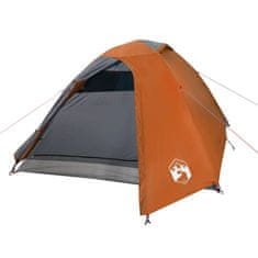 Greatstore 185T Taffeta 2-személyes szürke-narancs sátor 264x210x125 cm