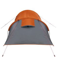 Greatstore 185T Taffeta 3-személyes szürke-narancs sátor 370x185x116 cm