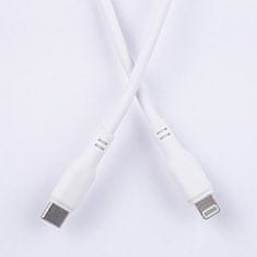 maXlife MXUC-10 MFi kábel USB-C - Lightning 1,0 m 27W fehér (OEM0101237)