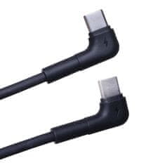 maXlife MXUC-09 ferde kábel USB-C - USB-C 1,0 m 60 W fekete (OEM0101210)