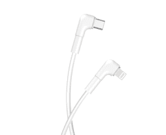 maXlife MXUC-09 ferde kábel USB-C - Lightning 1,0 m 27W fehér (OEM0101209)