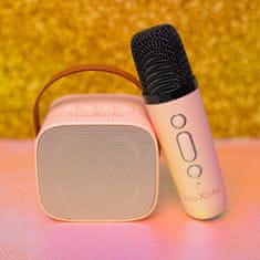 maXlife OEM0200496 Bluetooth karaoke hangszóró MXKS-100 rózsaszín