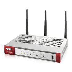 Zyxel USG20W-VPN-EU0101F vezetéknélküli router Gigabit Ethernet Kétsávos (2,4 GHz / 5 GHz) Szürke, Vörös (USG20W-VPN-EU0101F)