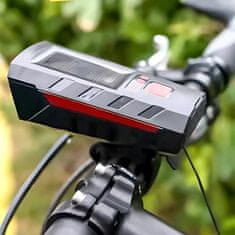 Dexxer Napelem készlet. LED kerékpár lámpák és sziréna 1200lm USB + hátsó lámpa
