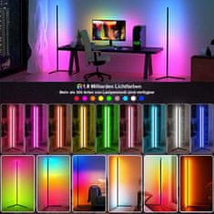 Dexxer LED RGB sarok állólámpa 132cm APP + távirányító Rainbow 3D