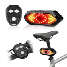 Dexxer Kerékpár akkumulátor. LED-es hátsó lámpa USB irányjelző funkcióval + kürt