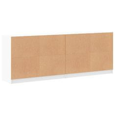 Greatstore fehér szerelt fa könyvespolc ajtókkal 204x37x75 cm
