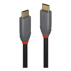 Lindy 36900 USB kábel 0,5 M USB C Fekete, Szürke (36900)