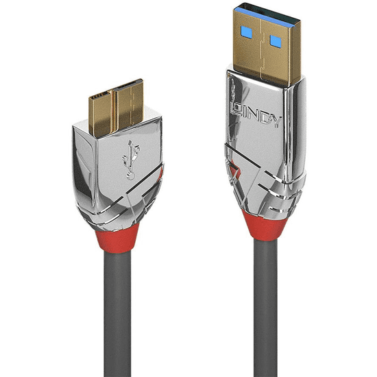 Lindy 36659 USB kábel 3 M USB 3.2 Gen 1 (3.1 Gen 1) USB A Micro-USB B Szürke (36659)