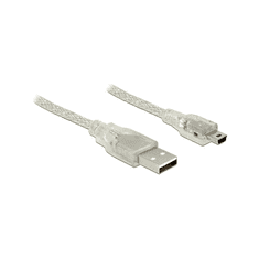 DELOCK USB Kabel A -> Mini-B St/St 3.00m transparent (83908)