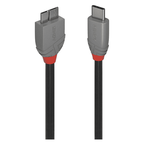 Lindy 36623 USB kábel 3 M USB 3.2 Gen 1 (3.1 Gen 1) USB C Micro-USB B Fekete (36623)