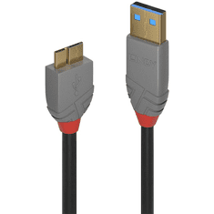 Lindy 36766 USB kábel 1 M USB 3.2 Gen 1 (3.1 Gen 1) USB A Micro-USB B Fekete (36766)