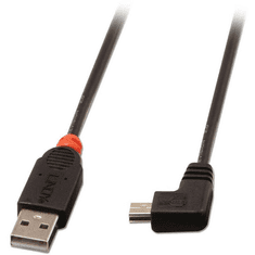 Lindy 31971 USB kábel 1 M USB 2.0 USB A Mini-USB B Fekete (31971)
