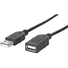 Manhattan 308519 USB kábel 1 M USB 2.0 USB A Fekete (308519)