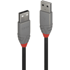 Lindy 36691 USB kábel 0,5 M USB 2.0 USB A Fekete, Szürke (36691)