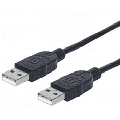 Manhattan 353892 USB kábel 1 M USB 2.0 USB A Fekete (353892)