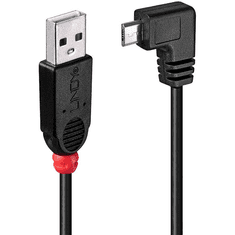 Lindy 31975 USB kábel 0,5 M USB 2.0 USB A Micro-USB B Fekete (31975)