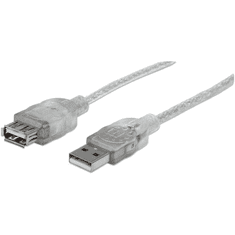 Manhattan 340502 USB kábel 4,5 M USB 2.0 USB A Átlátszó (340502)