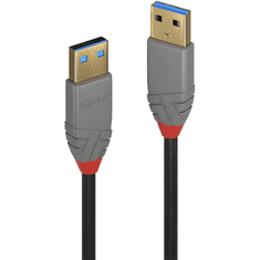 Lindy 36750 USB kábel 0,5 M USB 3.2 Gen 1 (3.1 Gen 1) USB A Fekete (36750)