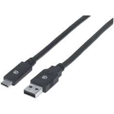 Manhattan 354974 USB kábel 2 M USB 3.2 Gen 1 (3.1 Gen 1) USB C USB A Fekete (354974)
