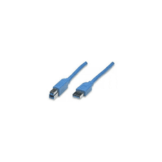 Techly 0.5m USB 3.0 AB M/M USB kábel 0,5 M USB 3.2 Gen 1 (3.1 Gen 1) USB A USB B Kék (ICOC-U3-AB-005-BL)