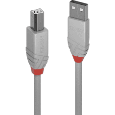 Lindy 36685 USB kábel 5 M USB 2.0 USB A USB B Szürke (36685)