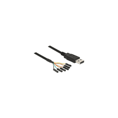 DELOCK USB Kabel TTL 6Pin Pinheader -> A Bu/St 1.80m (83787)