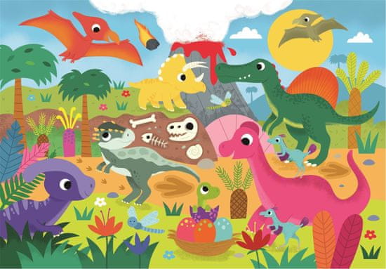 Clementoni Puzzle Happy dinoszauruszok 30 darab