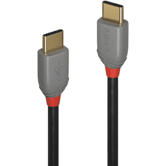 Lindy 36871 USB kábel 1 M USB 2.0 USB C Fekete, Szürke (36871)
