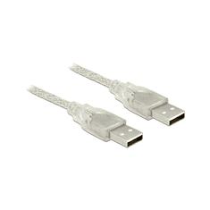 DELOCK USB Kabel A -> A St/St 0.50m transparent (83886)