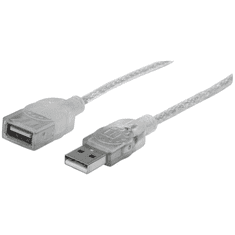Manhattan 336314 USB kábel 1,8 M USB 2.0 USB A Ezüst (336314)