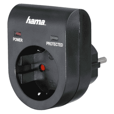 Hama hálózati túlfeszültség védő adapter fekete (108878)