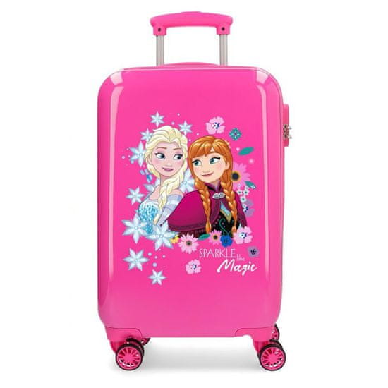 Jada Toys Luxus gyermek ABS utazótáska DISNEY FROZEN Sparkle Pink, 55x38x20cm, 34L, 2421431