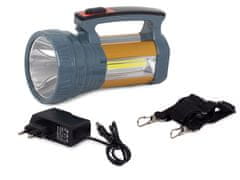 Verkgroup 3 az 1-ben akkumulátor. napelemes reflektor LED COB xm-l l2 kézi lámpa USB powerbank