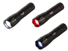 Bailong Taktikai akkumulátor. LED CREE Q3 kézi lámpa UV és T6 zoom
