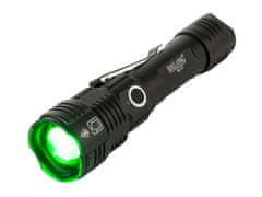 Bailong Taktikai akkumulátor. LED RGBW alu. kézi lámpa UV ZOOM
