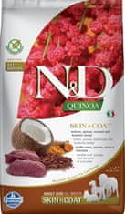 N&D QUINOA Dog GF Skin & Coat, Venison & Coconut Adult Minden fajta 2,5 kg