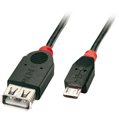 Lindy 31935 USB kábel 0,5 M USB 2.0 Micro-USB B USB A Fekete, Vörös (31935)