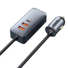 BASEUS Autótöltő 2x USB/2x USB-C 120W PPSPD szürke CCBT-A0G Baseus