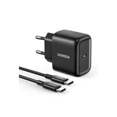 Ugreen USB-C hálózati töltő 25WPD + USB-C kábel 2m fekete 50581 Ugreen 50581 Ugreen