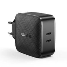 Ugreen Teljesítménytöltő 2x USB-C 66WPD 3.0 Quick Charge 4.0+ fekete CD216 Ugreen Ugreen