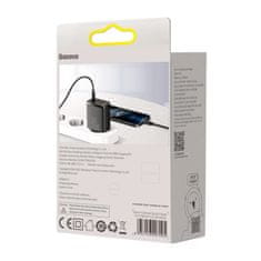 BASEUS Kompakt gyorstöltő 2x USB/USB-C 30W 3APD gyorstöltés fekete CCXJ-E01 Baseus