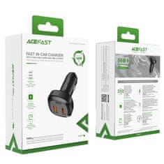 AceFast Autótöltő 66W 2x USB/USB-C QC 4.0 AFC FCP SCP fekete B9 Acefast