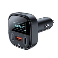 AceFast Autótöltő 101W 2x USB-C/USB QC 4.0 AFC FCP fekete B5 Acefast
